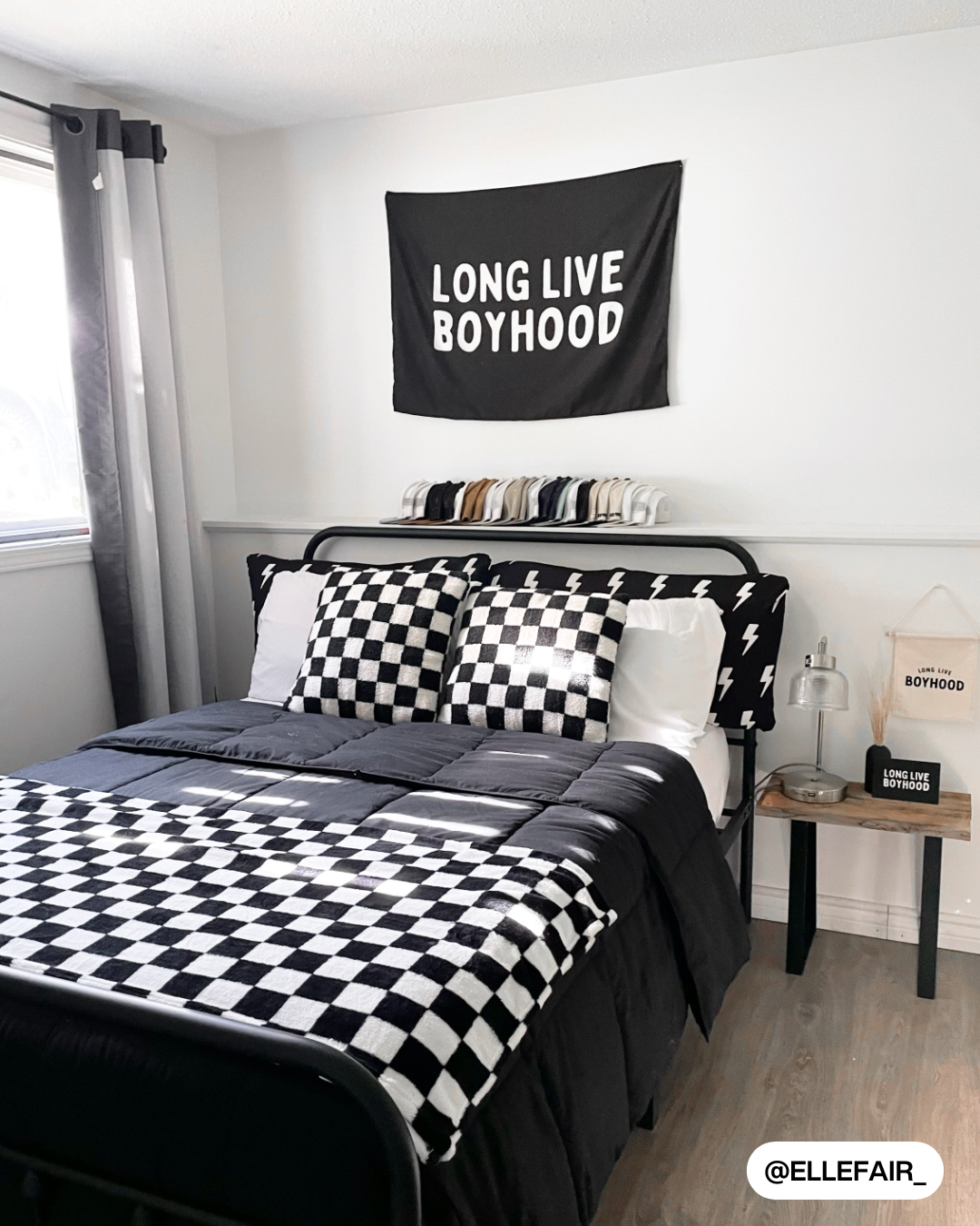 Long Live Boyhood Banner (Black)