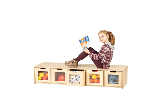 Banc Sit & Store avec cinq tiroirs - Fabriqué au Canada