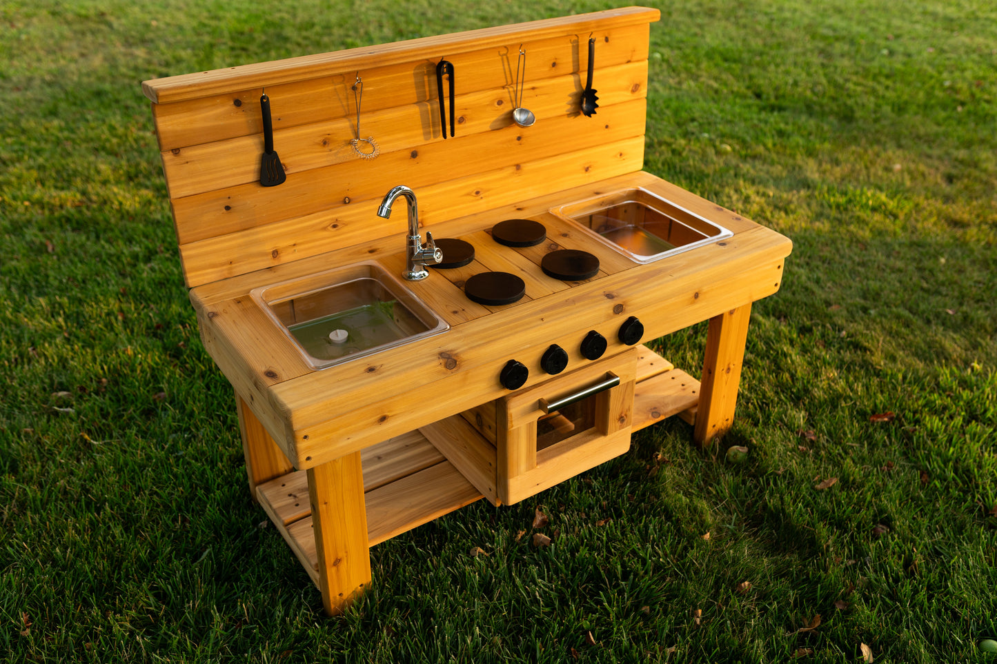 Centered Simple Kitchen with Oven (Clear Sinks)