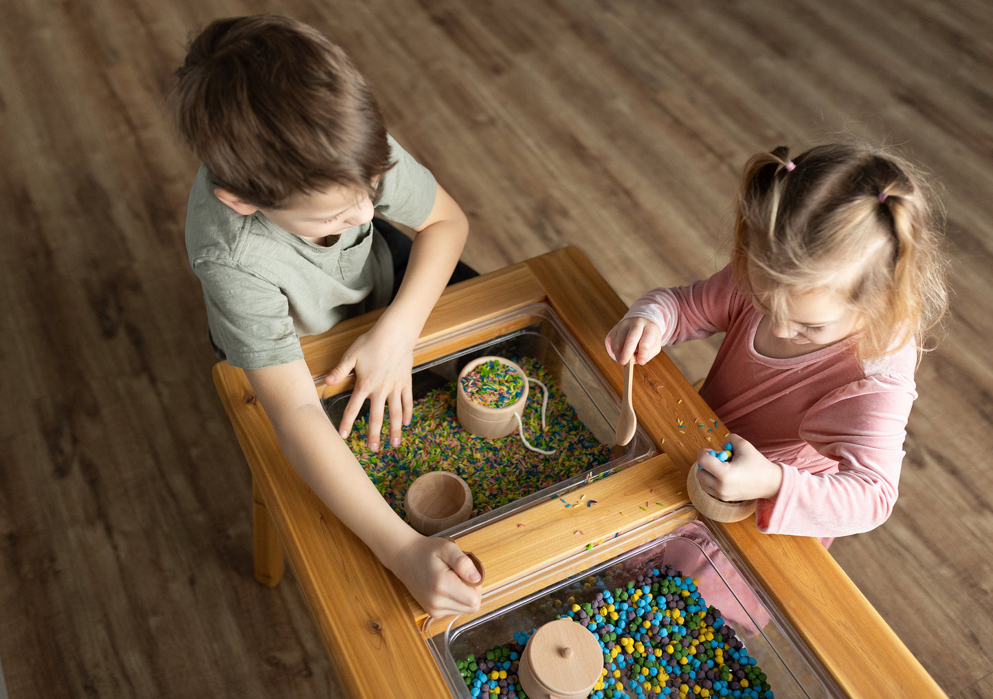 The Essential Dual Bin Sensory Table