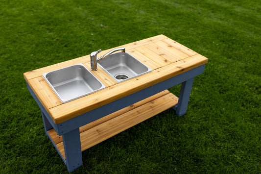 Painted Simple Mud Kitchen (with shelf)