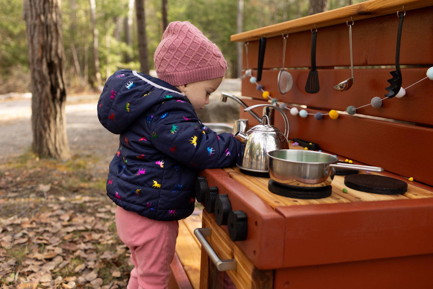 Painted Mud Kitchen with Oven and Working Sink