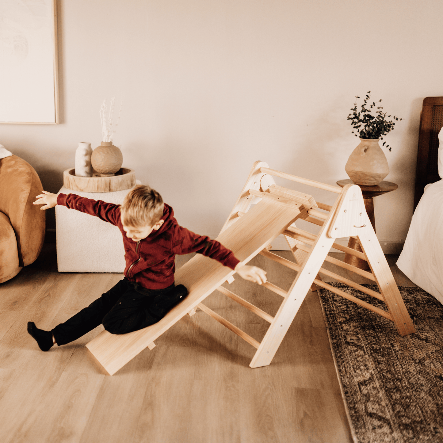 Olive- Pikler Triangle Ladder and Climber Slide - by Avenlur