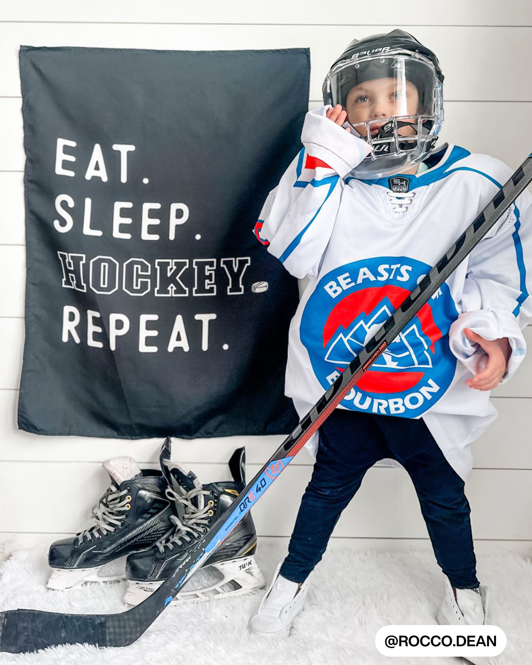 Eat Sleep Hockey Banner