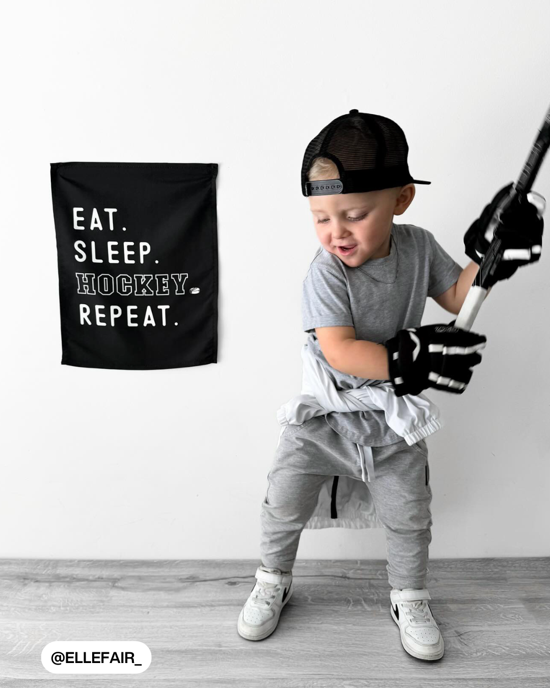 Eat Sleep Hockey Banner