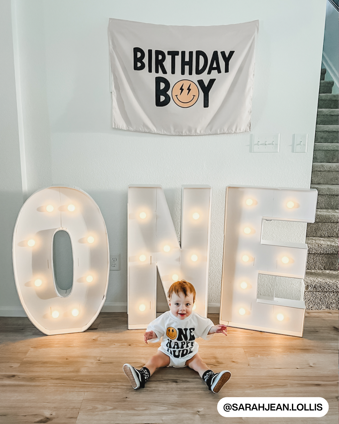 Birthday Boy Banner (Smiley)