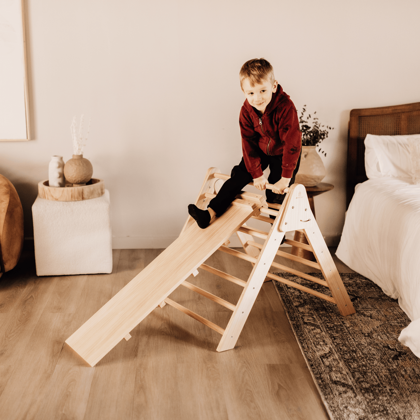 Olive- Pikler Triangle Ladder and Climber Slide - by Avenlur