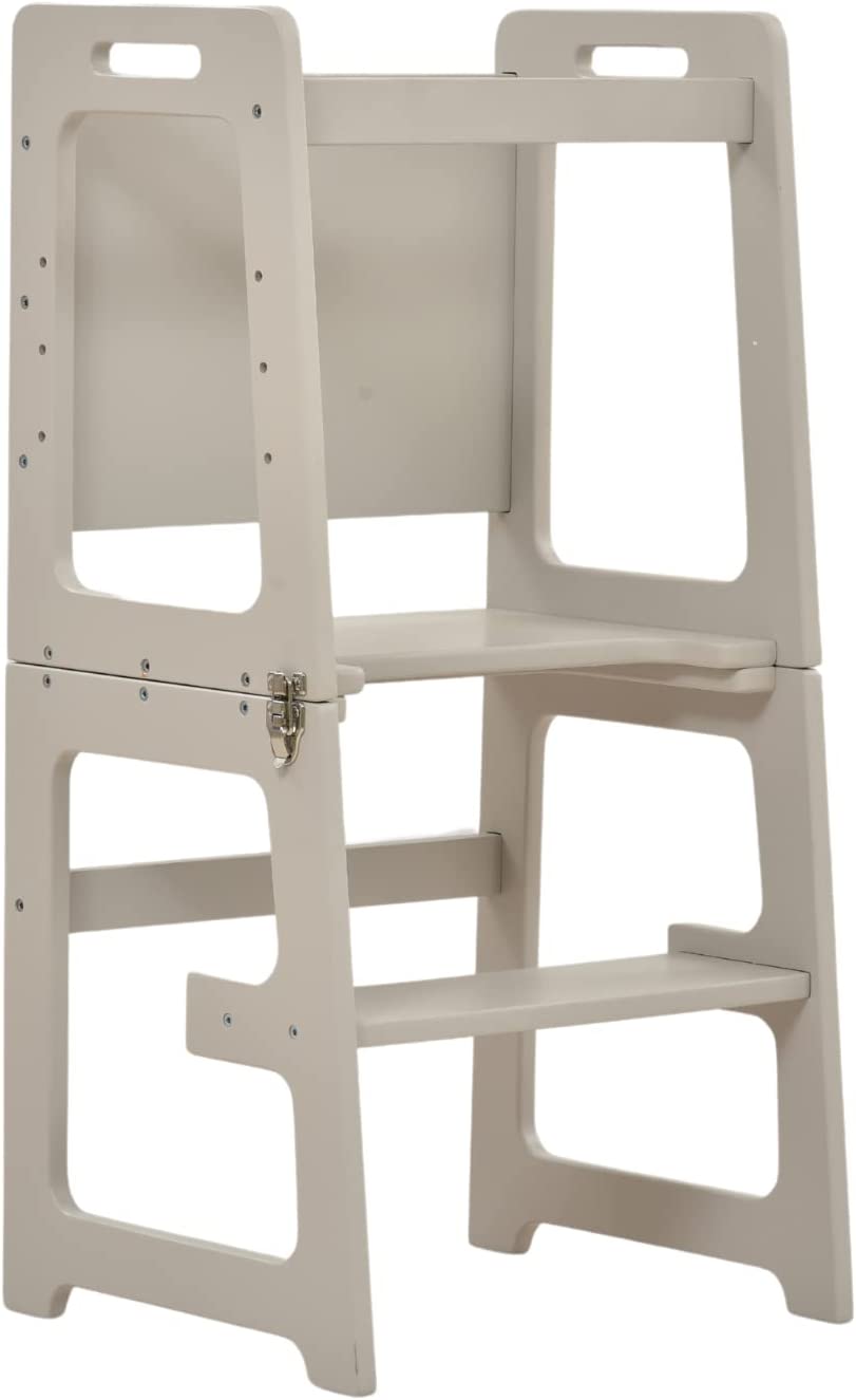 4 in 1 Kitchen Tower, Desk, Step Stool and Chalkboard by Avenlur