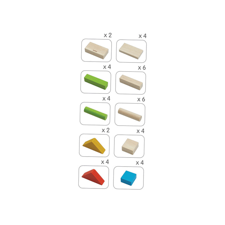 40 Colourful Unit Blocks by PlanToys