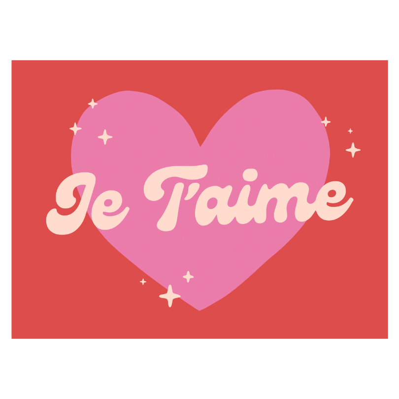 Je T'Aime Banner (Red)