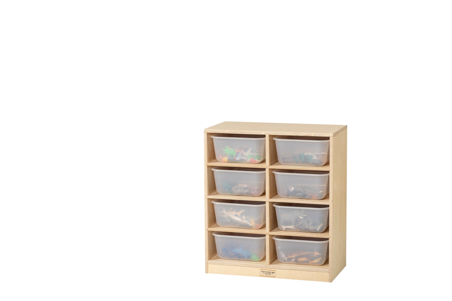 Storage Unit with Translucent Bins - Made in Canada