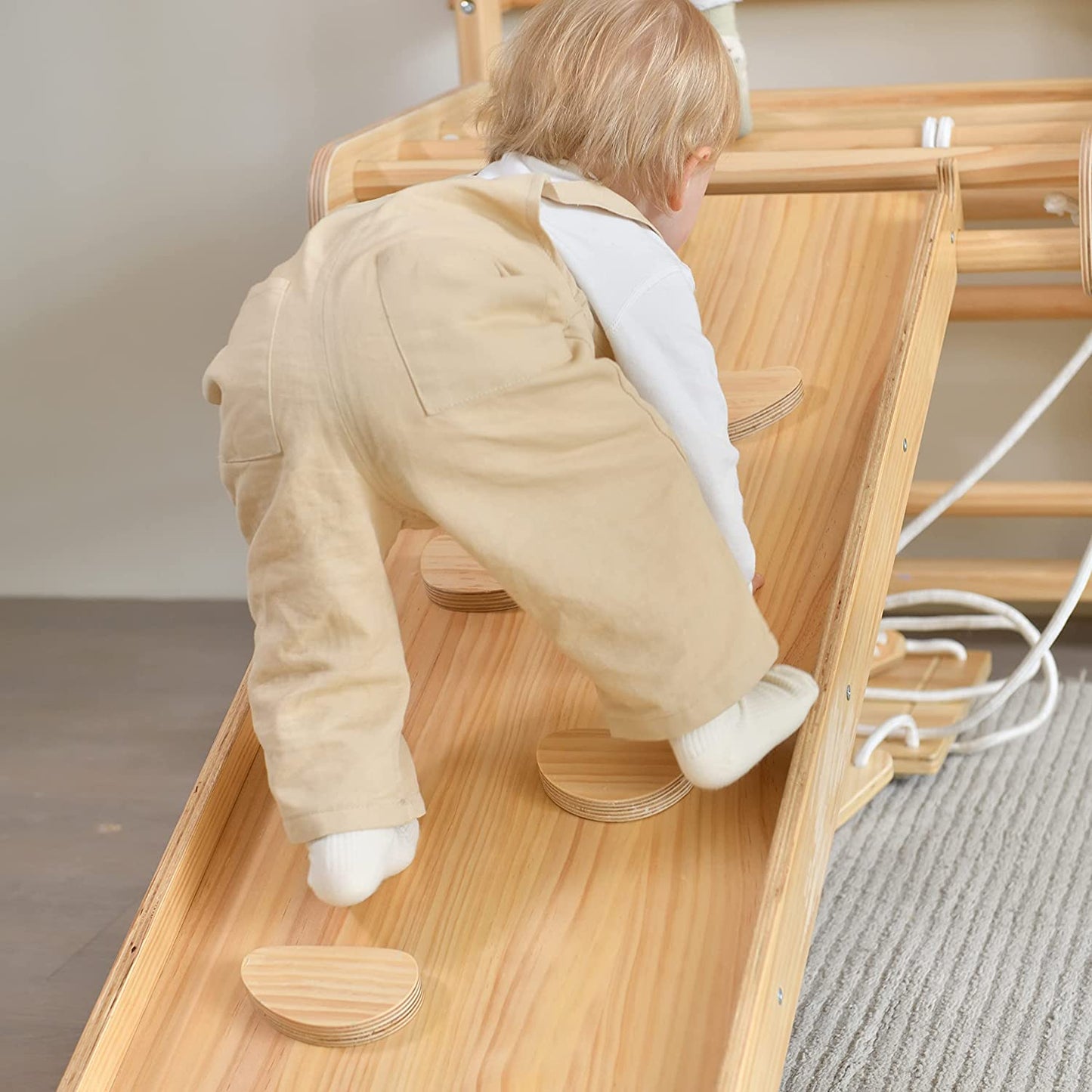Walnut - 9-in-1 Swedish Ladder Wall Gym and Climber by Avenlur