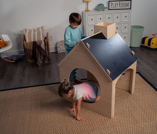 Evergreen- Children's Playhouse with Chalkboard Roof by Avenlur