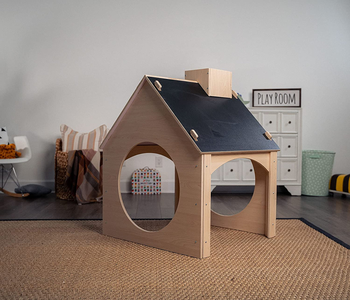 Evergreen- Children's Playhouse with Chalkboard Roof by Avenlur