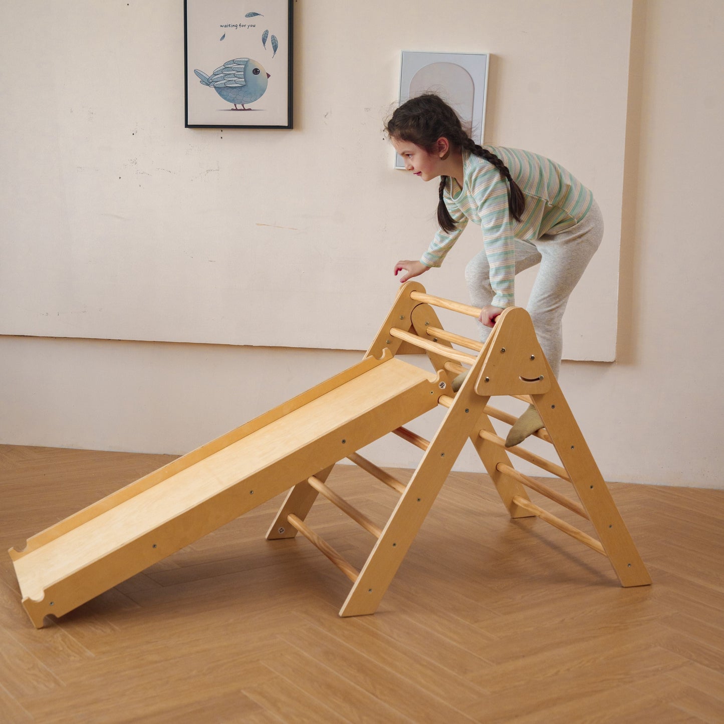 Bazel - Pikler 6-in-1 Climber with Rocker Arch and Slide Set by Avenlur