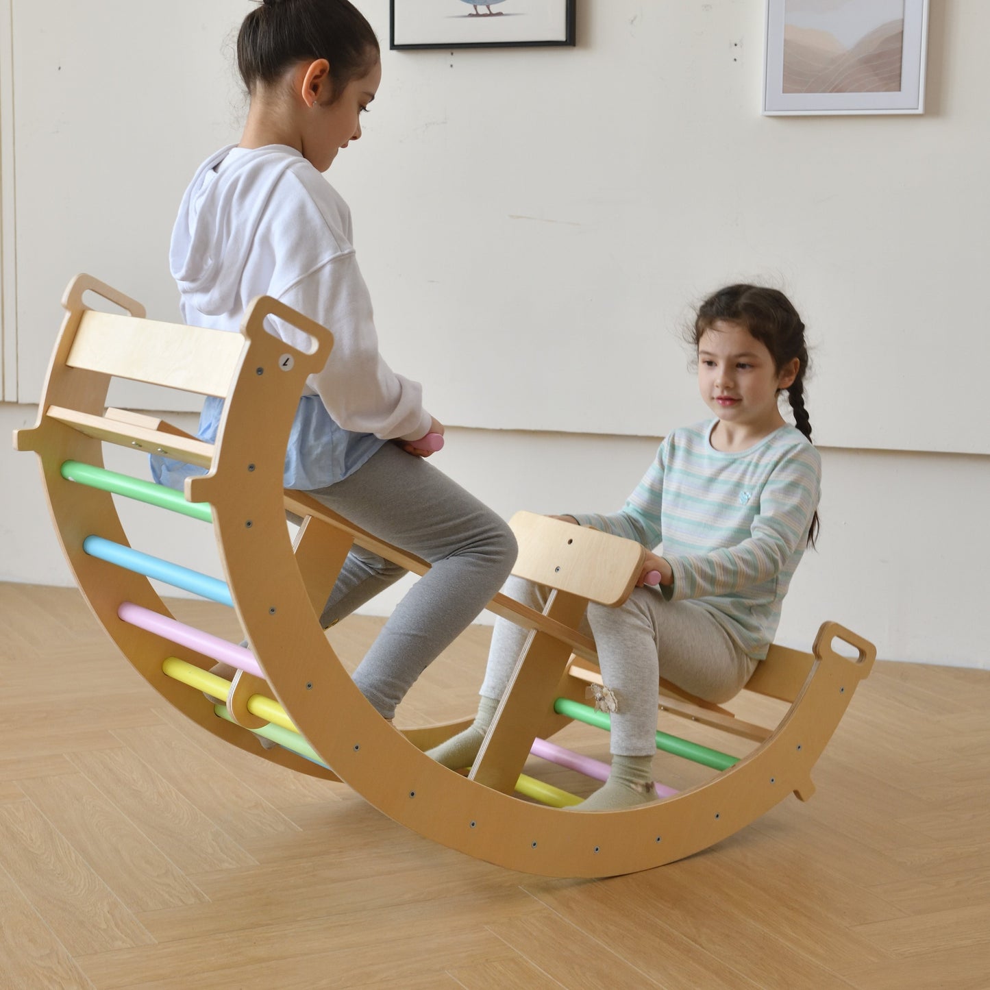 Bazel - Pikler 6-in-1 Climber with Rocker Arch and Slide Set by Avenlur