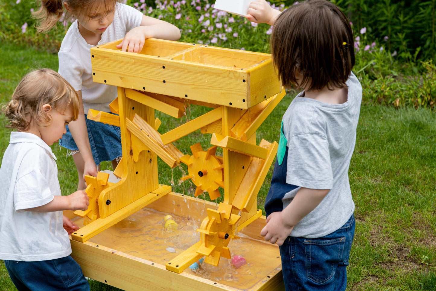Outdoor Wooden Water Table For Kids, Toddlers by Avenlur