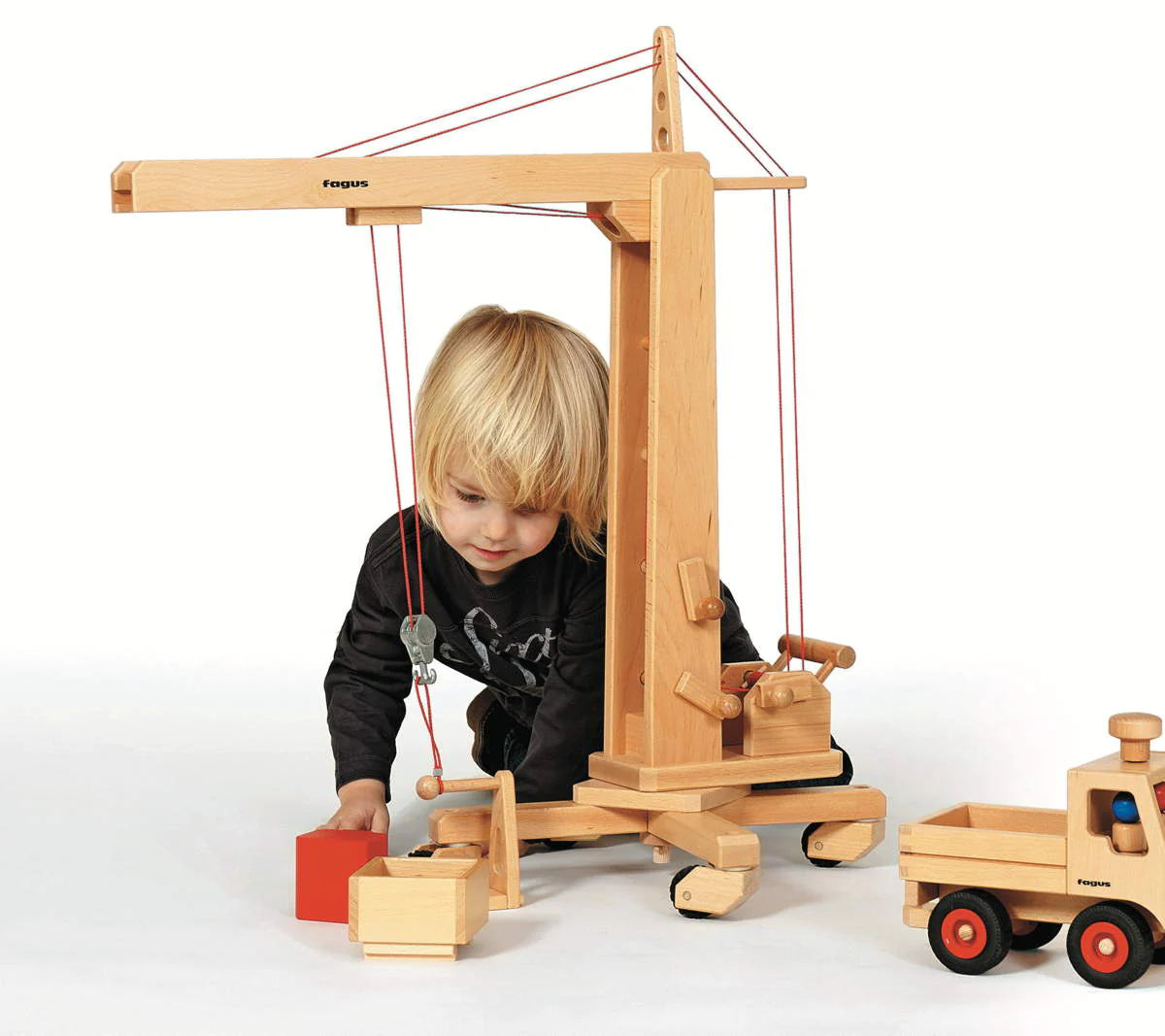 Fagus Crane - Wooden Play Vehicles from Germany