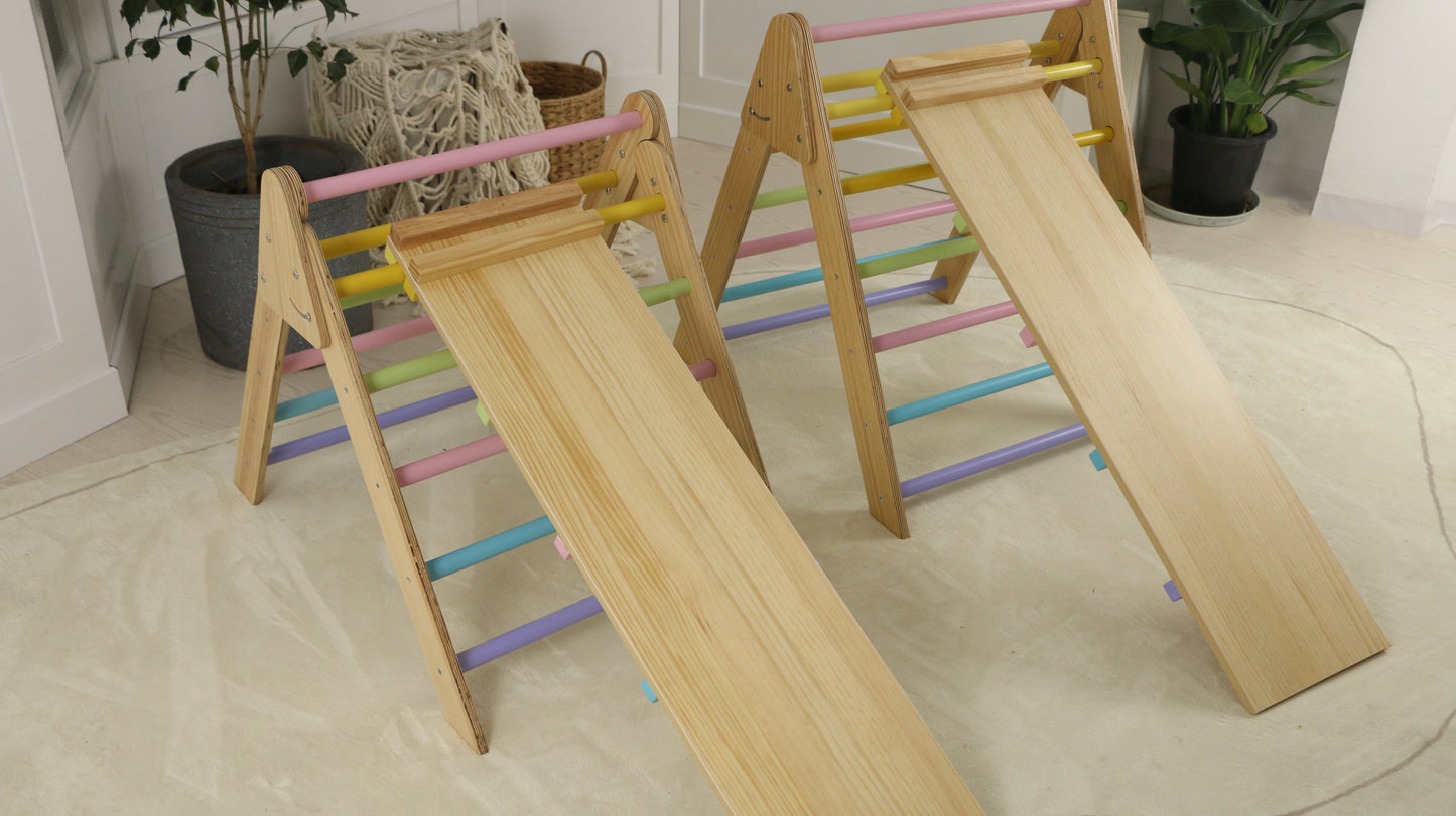 Olive- Pikler Triangle Ladder and Climber Slide - by Avenlur