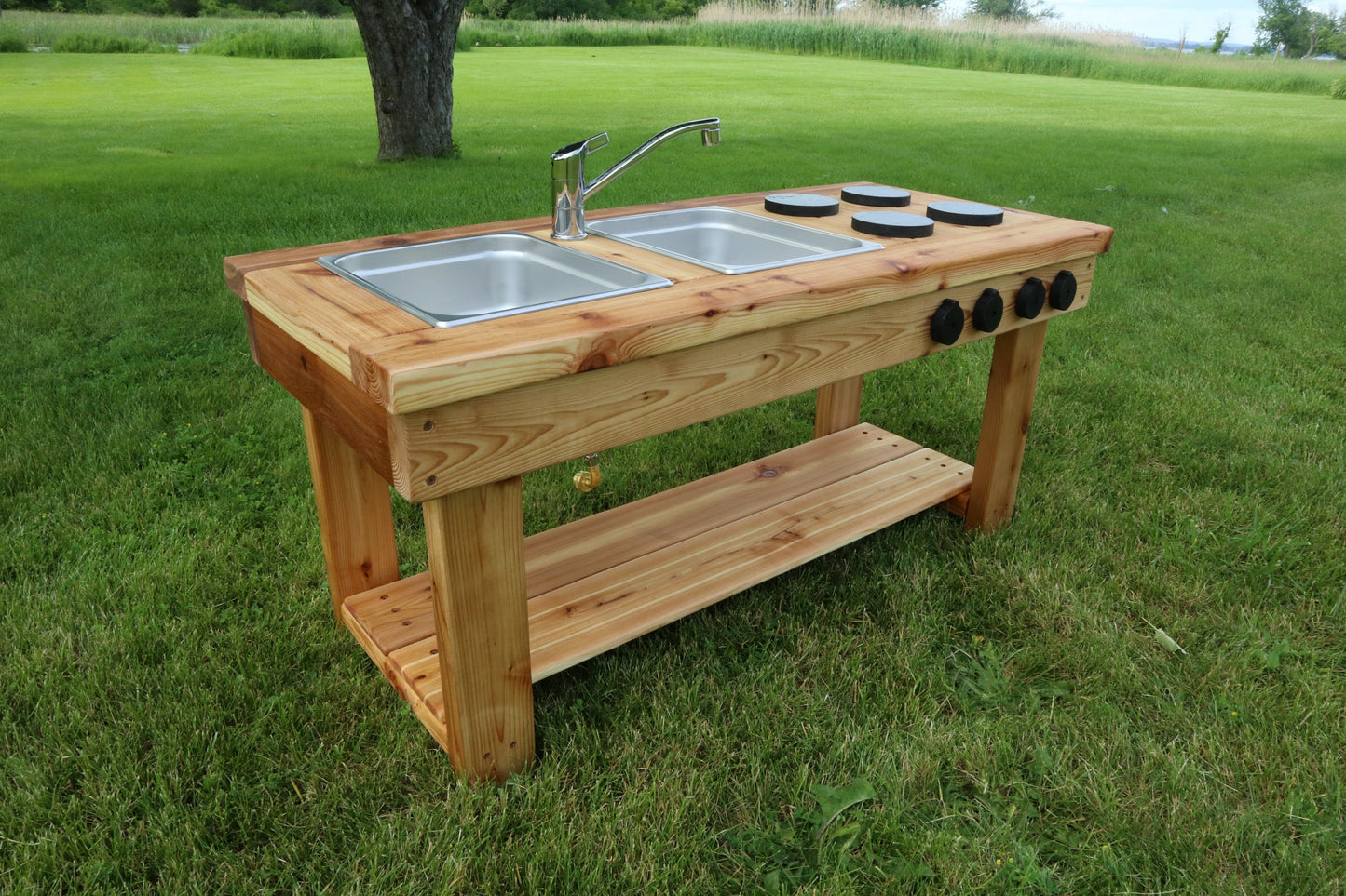 Cuisine simple en terre cuite (avec étagère)