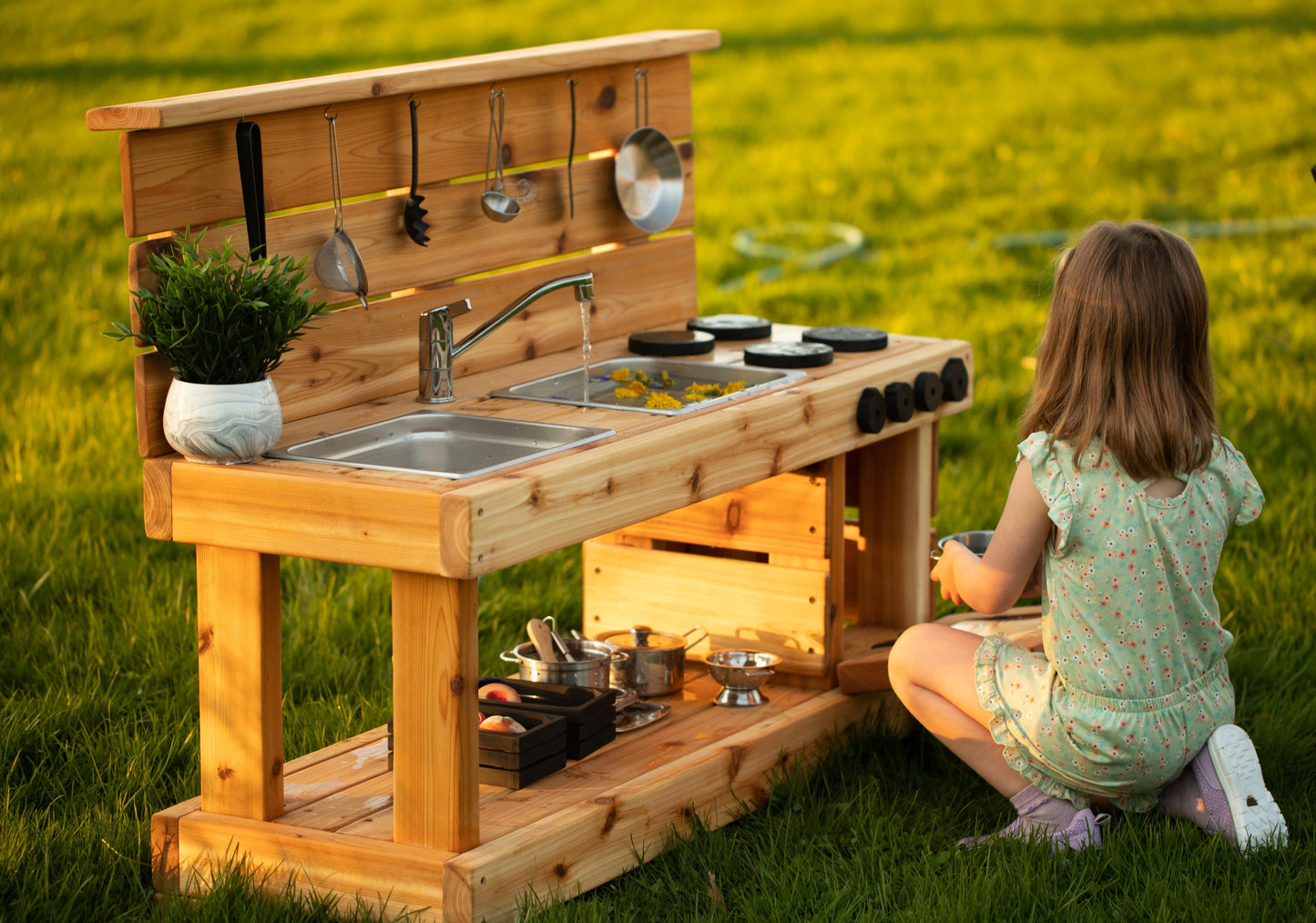 Mud Kitchen with Oven and Working Sink