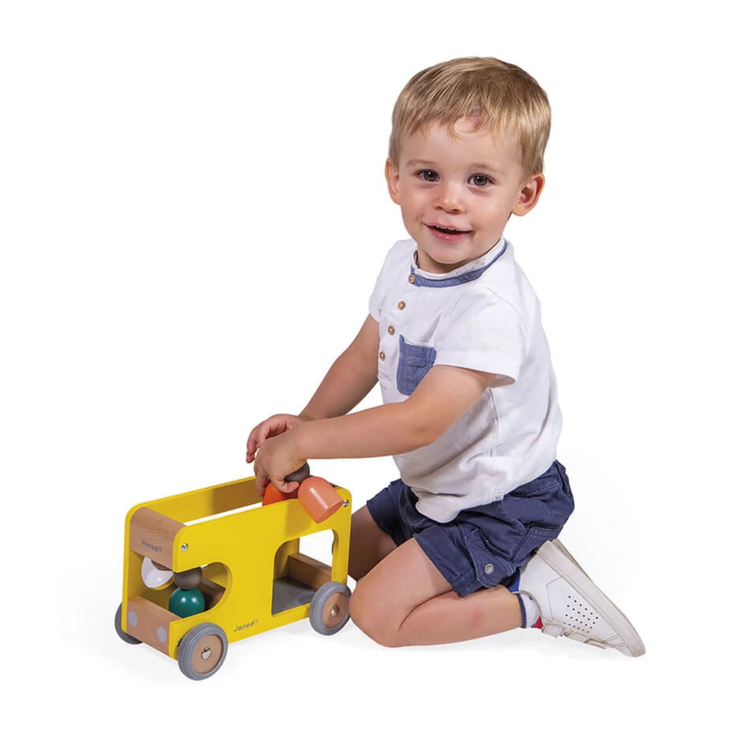 Janod - Bolid Solid Wood School Bus