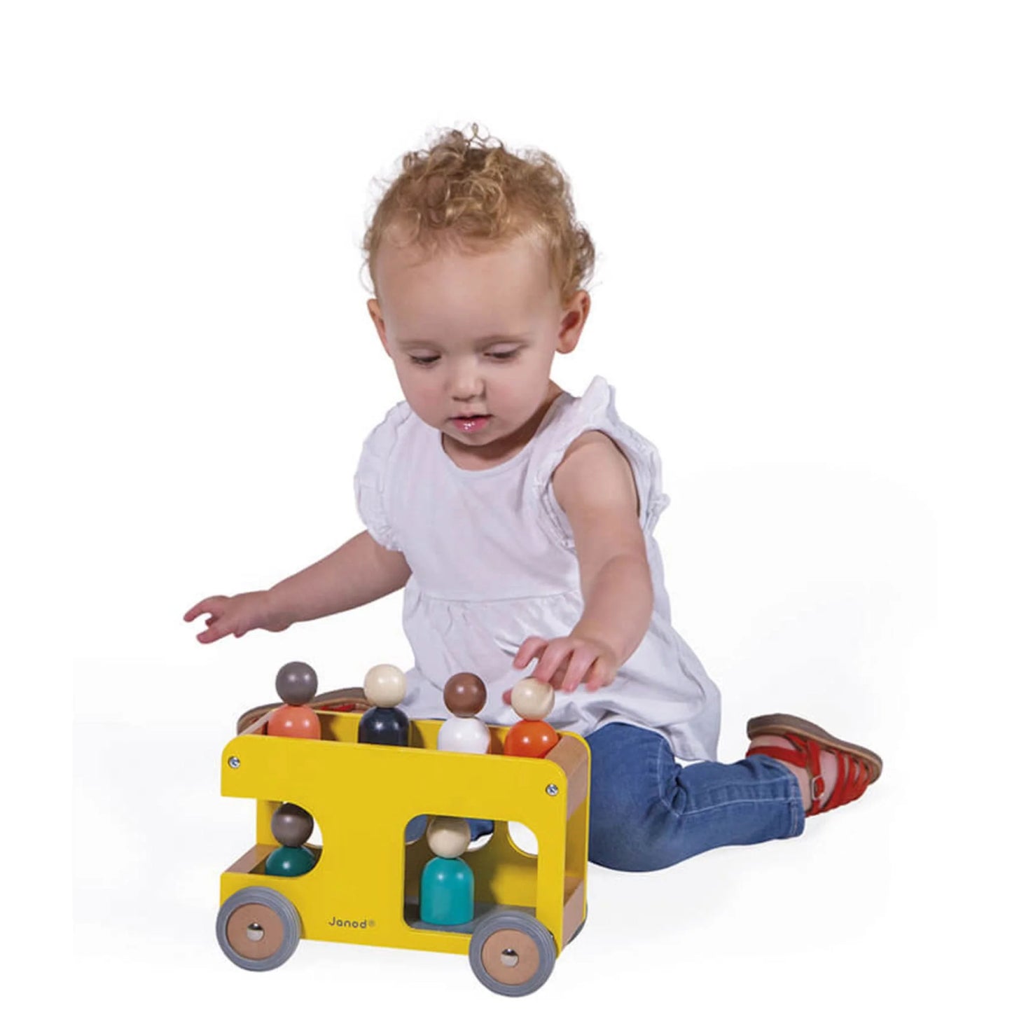 Janod - Bolid Solid Wood School Bus