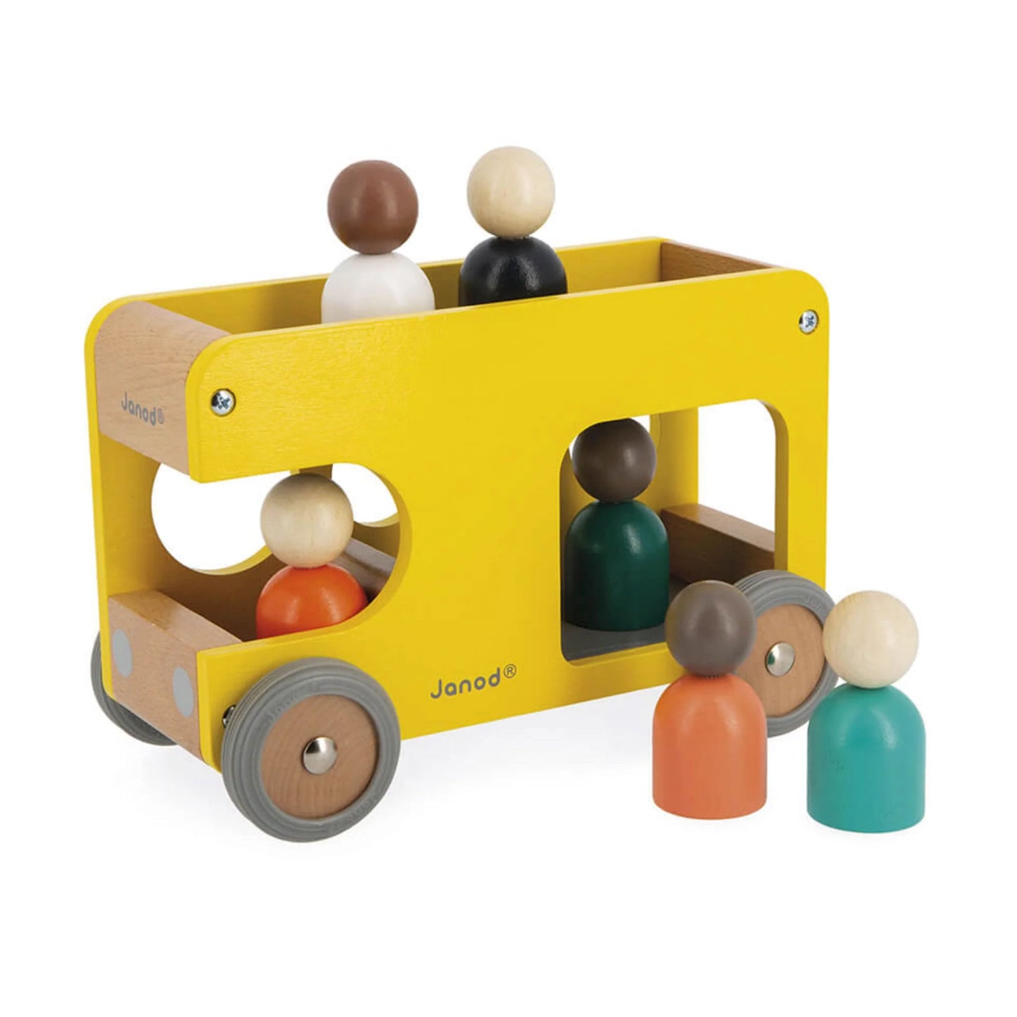 Janod - Bolid Solid Wood School Bus