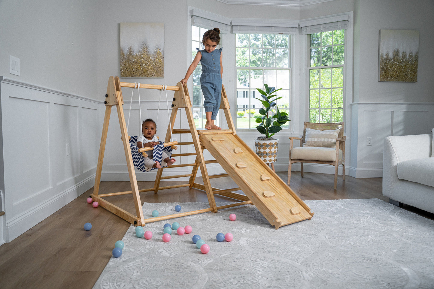 Genévrier - Ensemble de jeu pliable en bois véritable par Avenlur