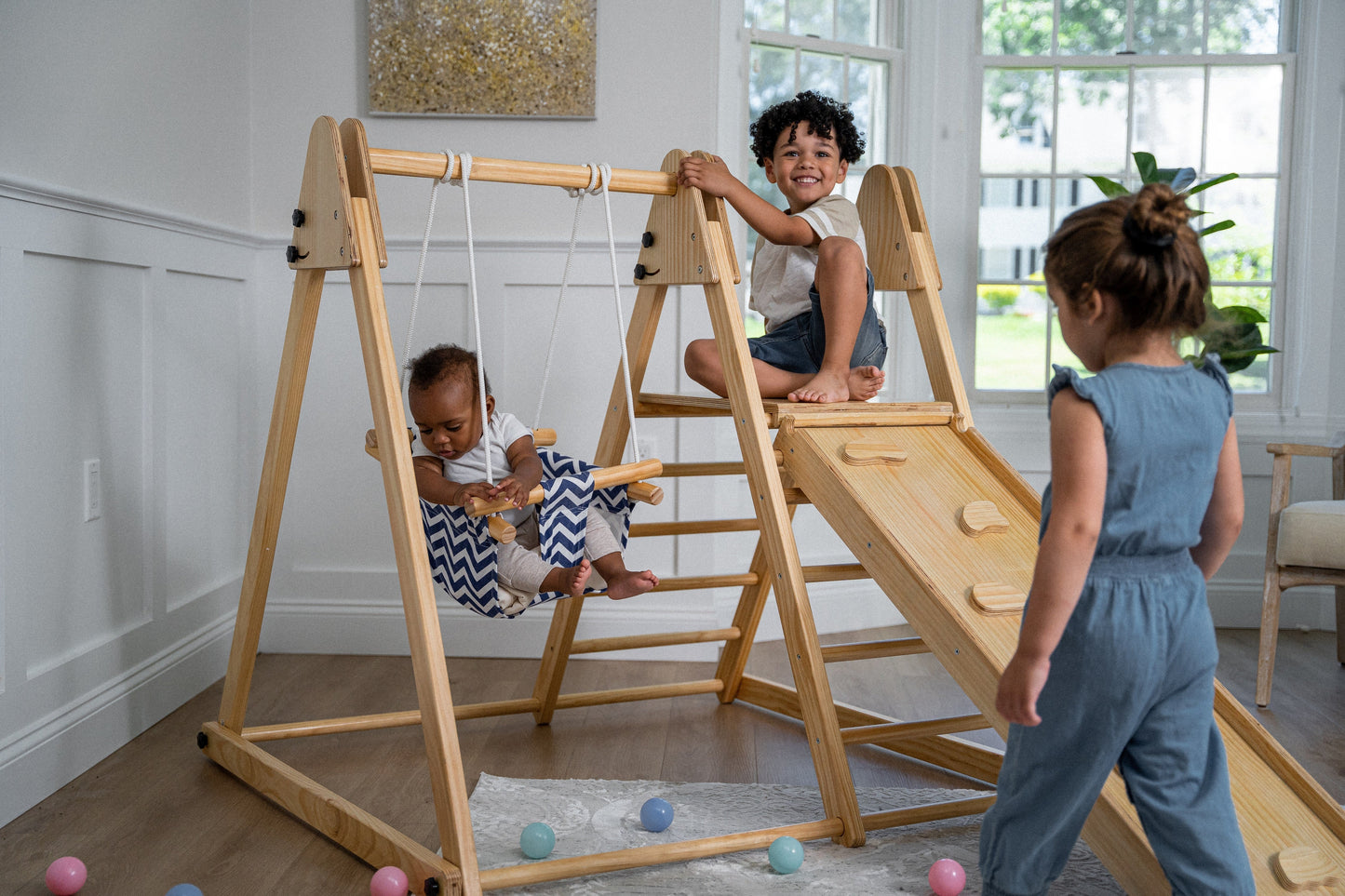 Genévrier - Ensemble de jeu pliable en bois véritable par Avenlur