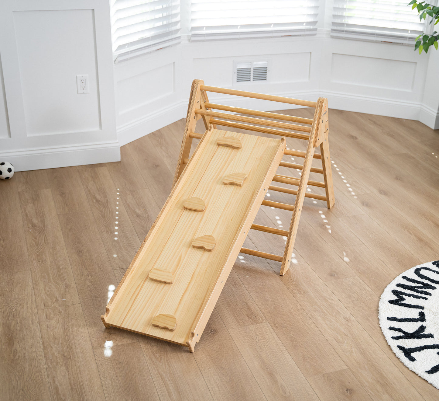 Bazel - Pikler 6-in-1 Climber with Rocker Arch and Slide Set by Avenlur