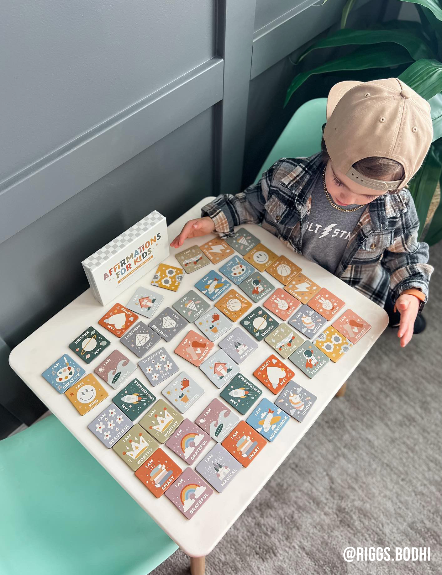 Affirmations pour le jeu de correspondance de mémoire pour enfants