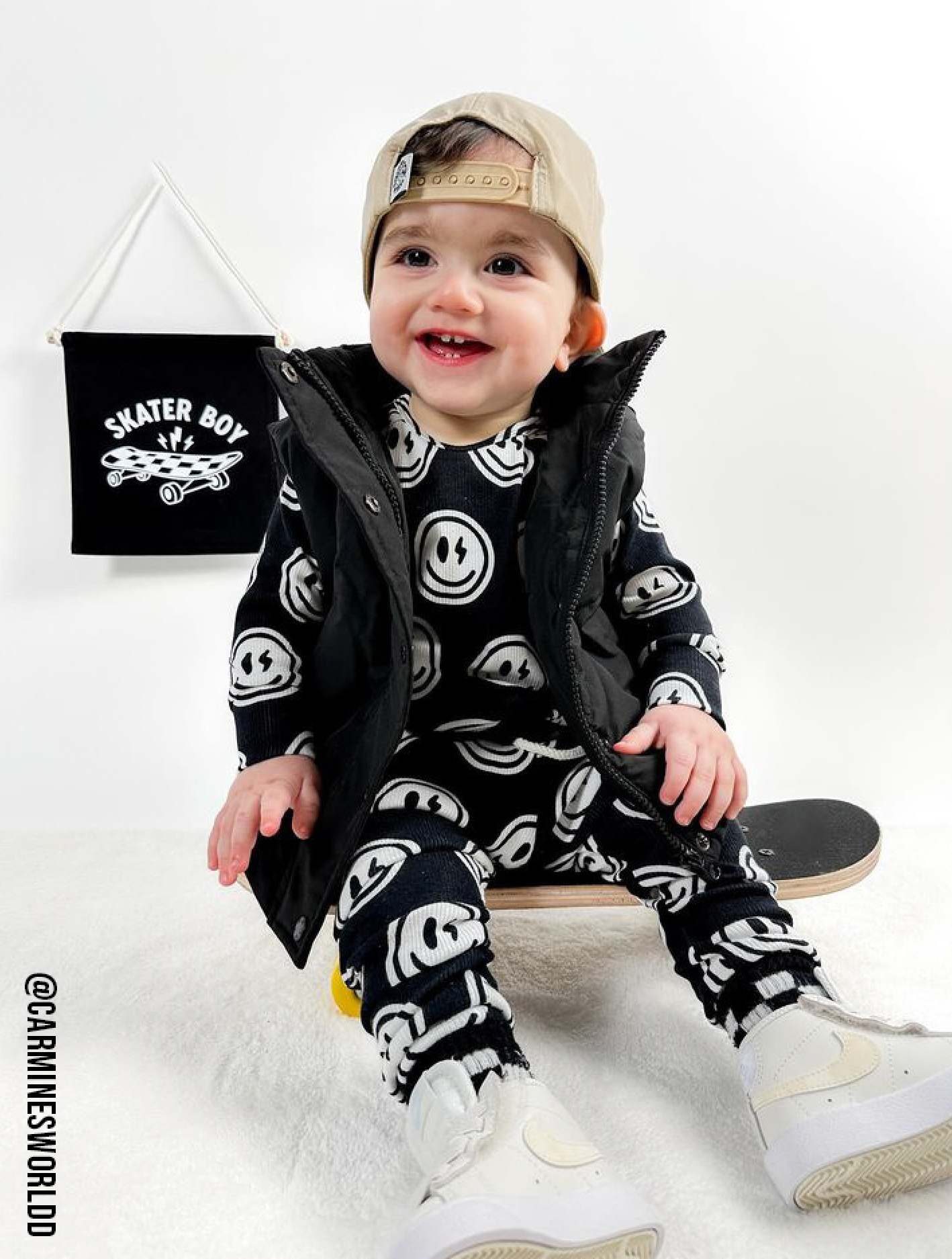 Skater Boy (Black) Canvas Hang Sign