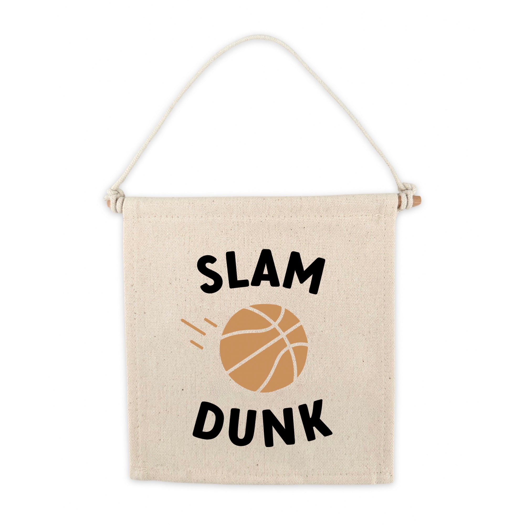 Slam Dunk Basketball Canvas Hang Sign – Wood Wood Toys