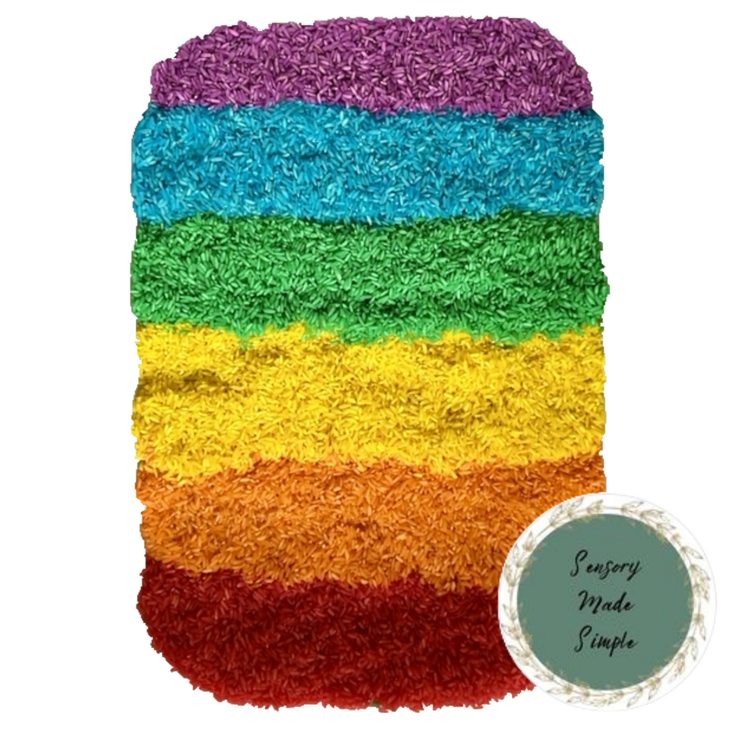 Ensembles de remplissage de riz teinté par Sensory Made Simple