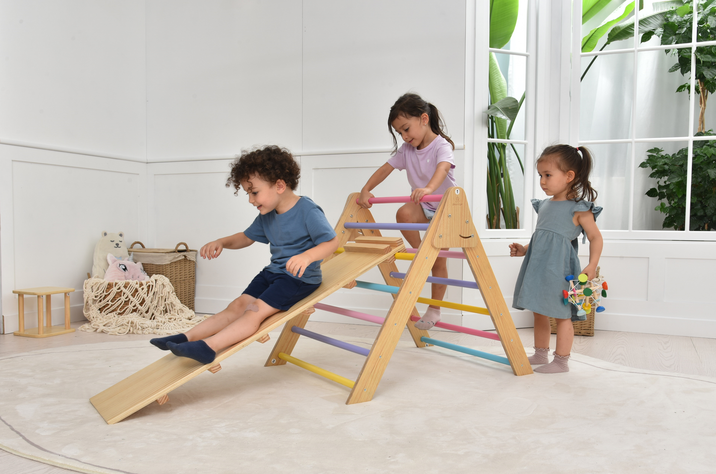 Olive- Pikler Triangle Ladder and Climber Slide - by Avenlur