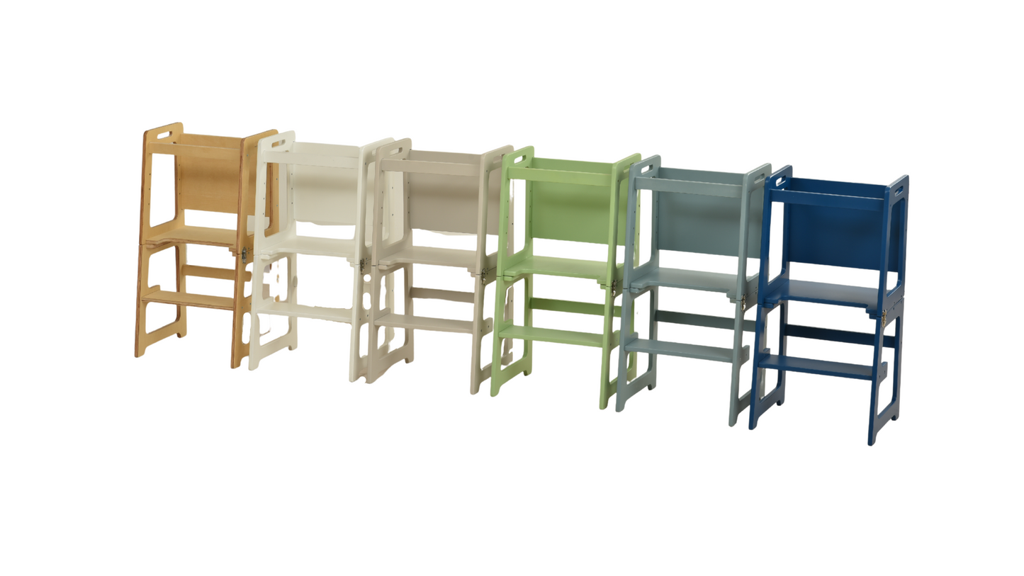 4 in 1 Kitchen Tower, Desk, Step Stool and Chalkboard by Avenlur
