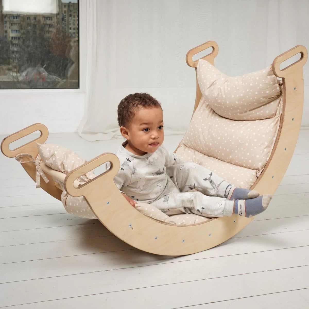 Climbing Arch & Balance Rocker - Montessori Climber by Goodevas