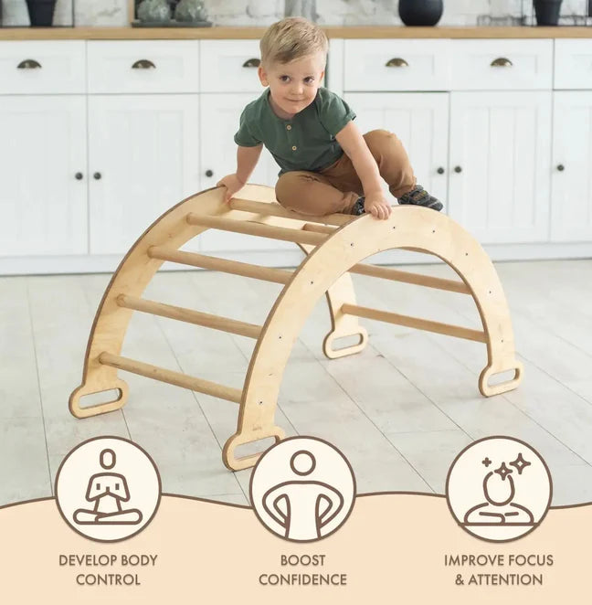 Climbing Arch & Balance Rocker - Montessori Climber by Goodevas
