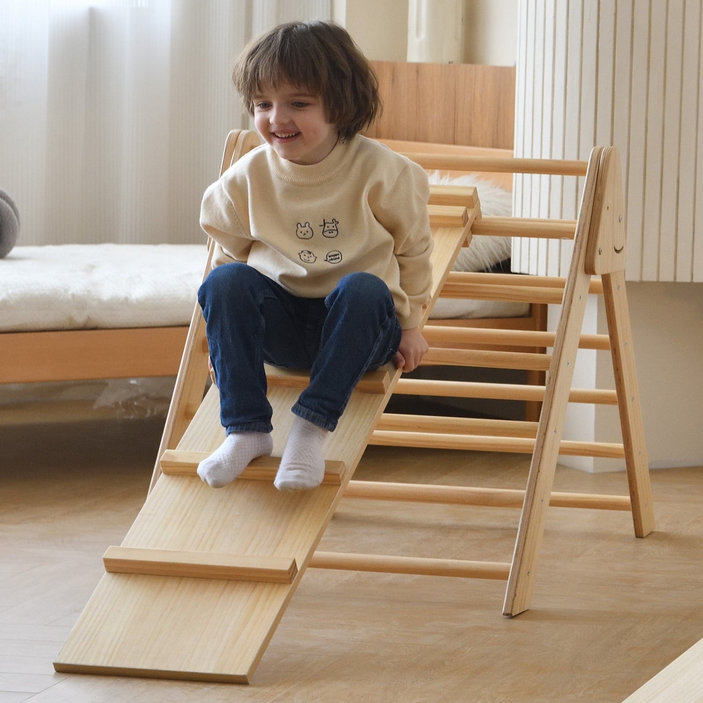 Olive- Pikler Triangle Ladder and Climber Slide - by Avenlur