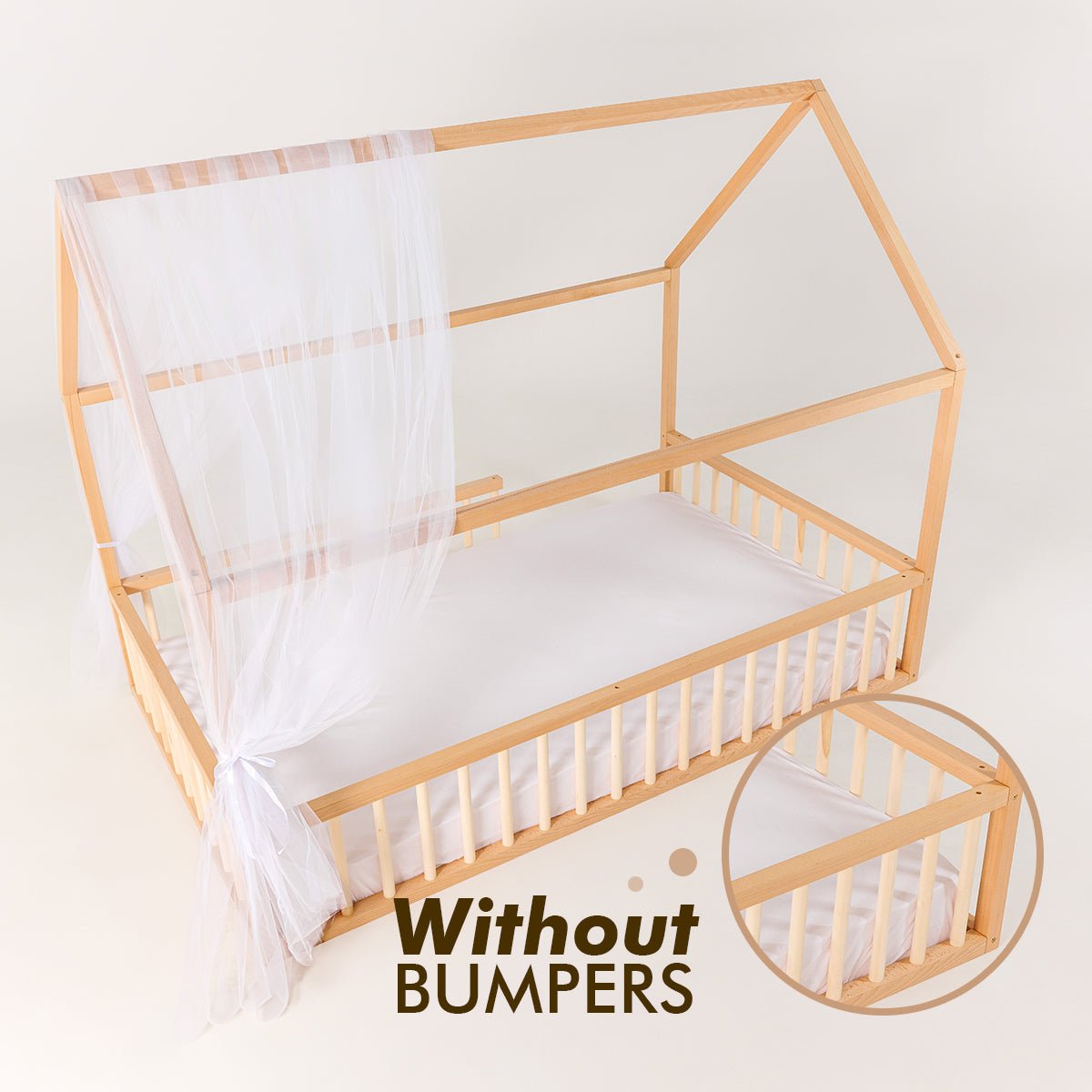 Lit maison pour enfants et tout-petits à partir de 1 an (taille double américaine) + CADEAU GRATUIT