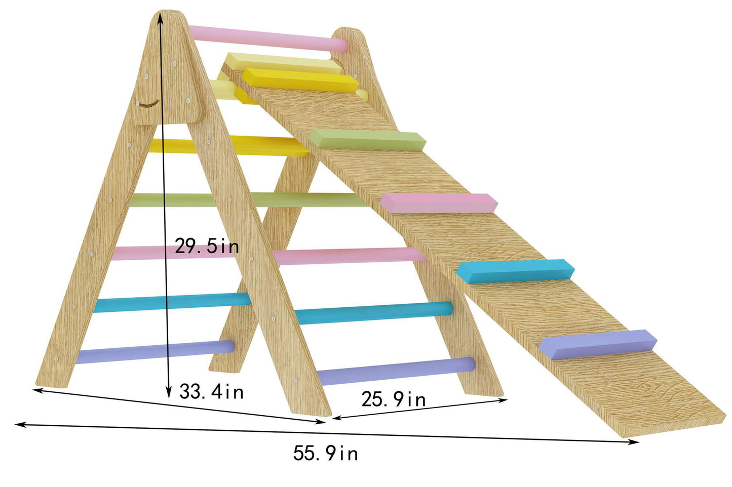 Olive- Pikler Triangle Ladder and Climber Slide - by Avenlur