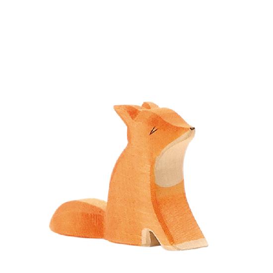 Renard assis (petit) - Jouets en bois Ostheimer