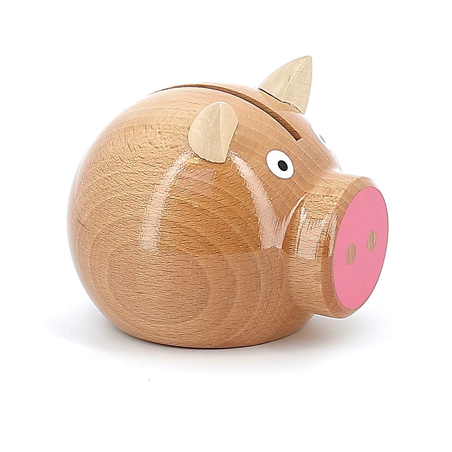 (DAMAGED BOX) Money Box - Pig, Natural and Pink - by Vilac