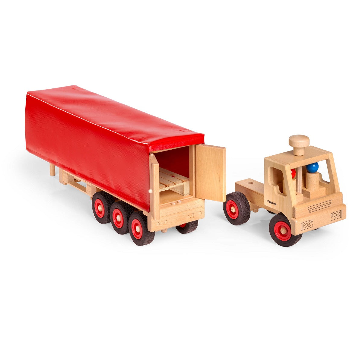 Fagus Semi-Truck and Trailer - Wooden Play Vehicles from Germany