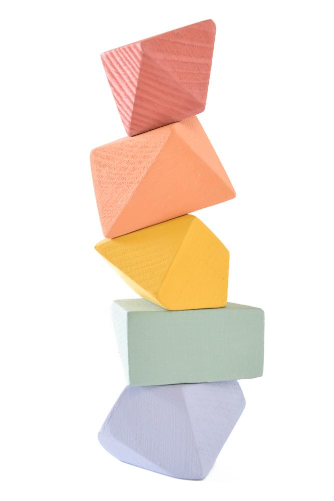 Tiny Rainbow Rock Blocks (Set of 5)