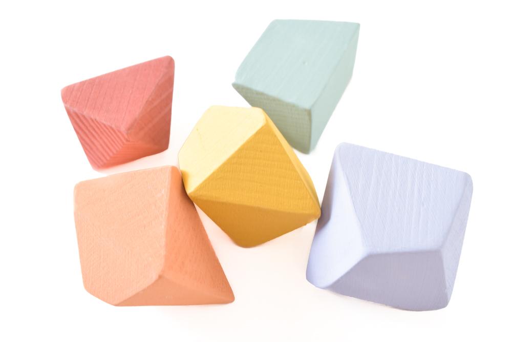 Tiny Rainbow Rock Blocks (Set of 5)