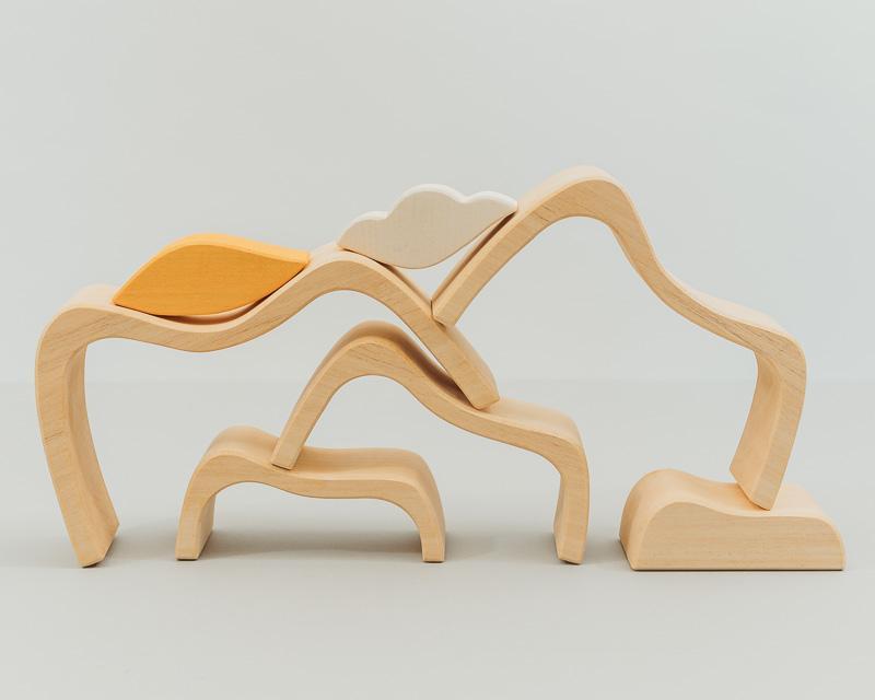 Avdar Mountain Sun and Cloud Stacker - Wood Wood Toys Canada's Favourite Montessori Toy Store