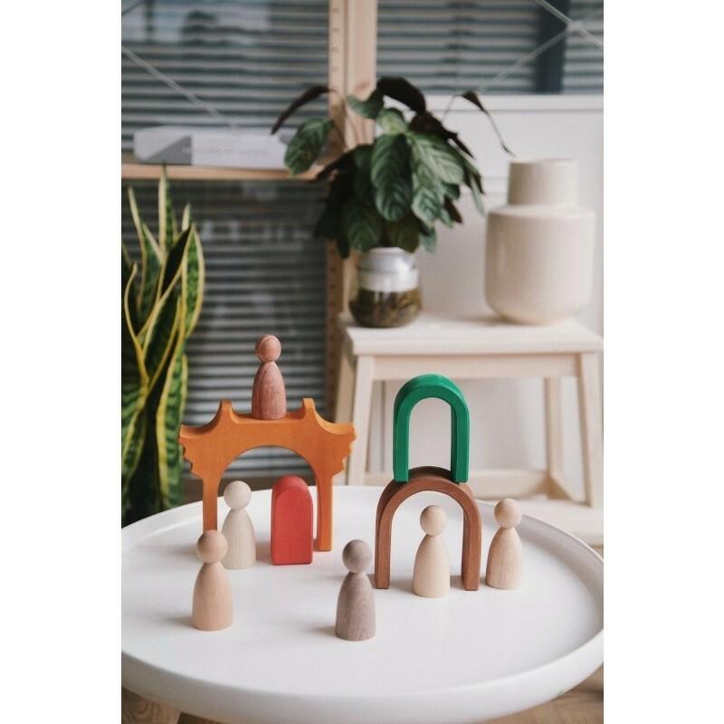 Avdar Tingzi Temple Arch Block Set - Wood Wood Toys Canada's Favourite Montessori Toy Store
