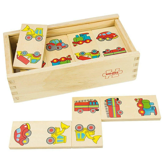 Bigjigs Toys Transport Dominoes - Wood Wood Toys Canada's Favourite Montessori Toy Store
